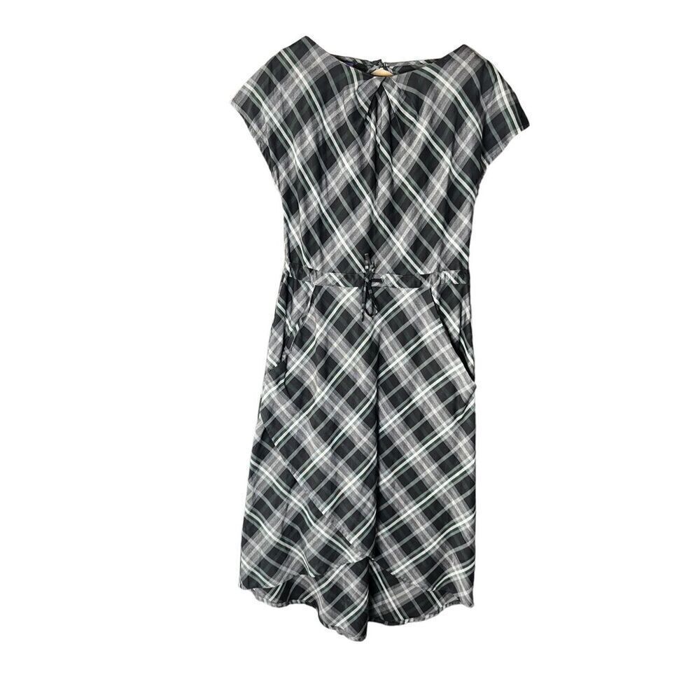 Patagonia Dress Size 6 Women's San Benito Dress Pan America Black Green Plaid